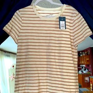 Cream striped dress
